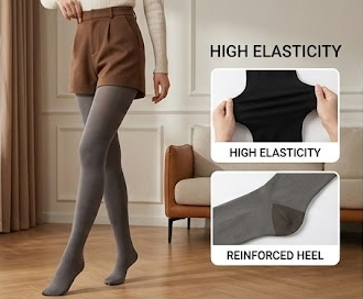 Viral Sheer-Effect Fleece Lined Tights (-15°F Warmth) ❄️