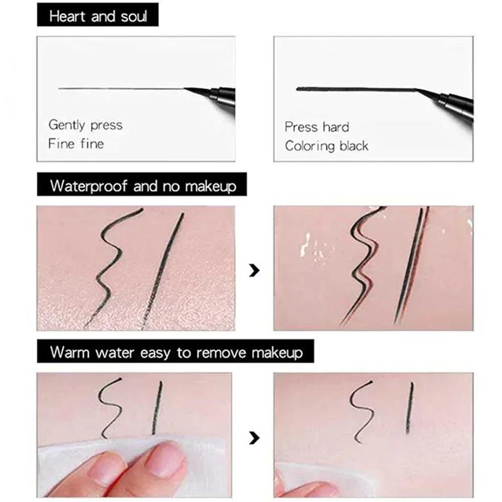 Eyeliner Liquide Stylo "Perfect Line" - Séchage Rapide, Anti-Bavure.