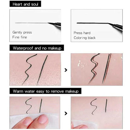 Eyeliner Liquide Stylo "Perfect Line" - Séchage Rapide, Anti-Bavure.
