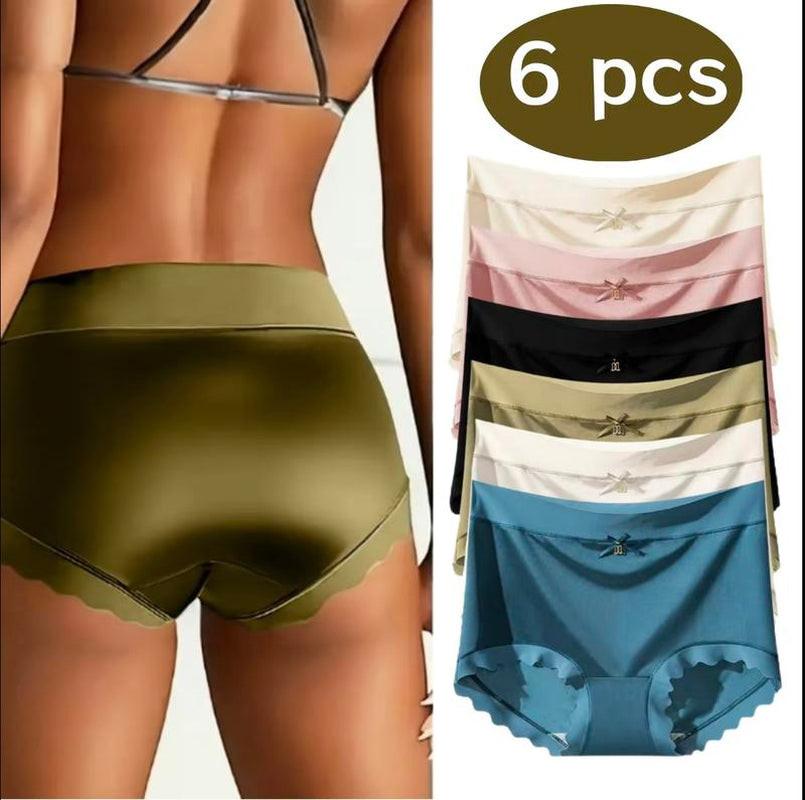 Lot de 6 Culottes Invisibles "Seconde Peau" – Taille Moyenne, Coton Respirant et Sans Couture.