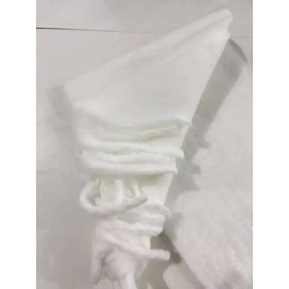 Écharpe Plaid XXL Blanche - Laine Douce.